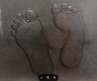 Papa foot imprints